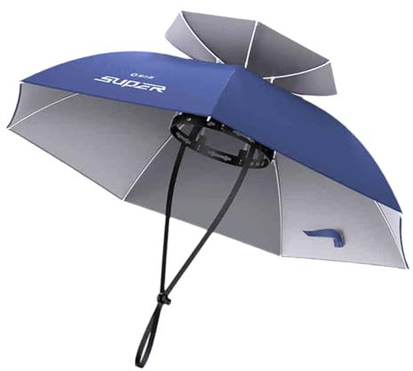 Vllentin Chapeau Parapluie Pliable,Chapeau Parapluie De Tete Adult,Chapeau De Parasol Pliable,Casquette Parasol,Pliable,Protection Solaire,Convient pour Jardinage,Les Voyages Et Le Camping