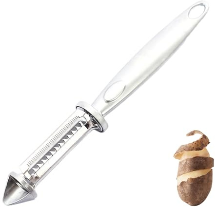 1 Pcs Stainless Steel Peeler, Peeling Tool for Kitchen, Versatile Vegetable and Fruit Peeler, 2 in 1 Tool and Shredder, Suitable for Kitchen, Fruits, Carrots, Apples, Vegetables, Eggplants, Cucumbers