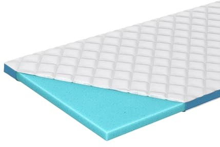 Genius Eazzzy Topper Trend Cloud 90x200, 6cm hoch, Öko-TEX Zertifiziert, Orthopädischer Matratzentopper Memory Gelschaum für Matratze & Boxspringbett, atmungsaktive & waschbare Matratzenauflage