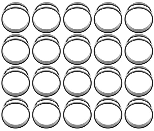 DIYEAH Anillo Abrebotellas para Abrir Latas y Botellas Herramienta Versátil de Acero Inoxidable Negro, 20 Piezas Diseño de Joyería Elegante en Fiestas y Discotecas