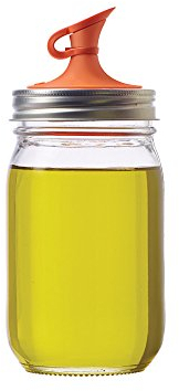 Jarware 82640 Lid Regular Mouth Jars, Plastic, Orange Oil Cruet