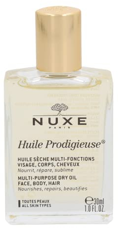 Nuxe Huile Prodigieuse Multi-Purpose Dry Oil for Face, Body and Hair 30ml, Iconic Dry Oil, Nourishes, Repairs & Enhances Skin & Hair, Multi-Purpose Vegan Formula