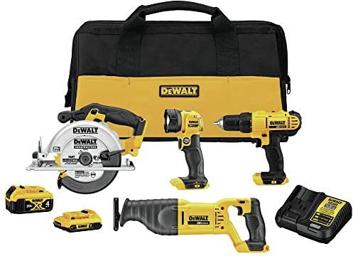DEWALT 20V MAX Cordless Drill Combo Kit , 4-Tool (DCK445D1M1)