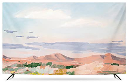 78 TV Cover, TV Dust Cover Imitation Satin Fabric TV Protection Cover For Flat Curved TV, Smart TVs(Color:B)