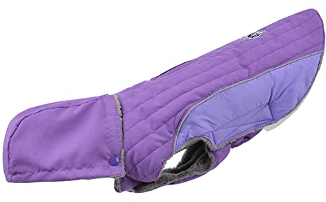 Haustier Hunde Winterkleidung Nettes Haustier Warme Jacke Weste Mantel , winddichter Haustiermantel Winterwarmer Hundemantel für kleine, Wasserdichter Wintermantel Hund (Purple, XXXL)