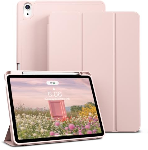 KVTVOU Fodral för iPad Air 11 tum M4/M3/M2/iPad Air 5./4. Gen, rosa