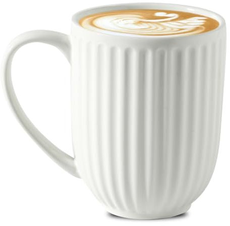 HASENSE Extra Large Coffee Mug, 22 OZ Ceramic Coffee Cup with Handle for Men Women, Porcelain Big Tea Cup for Latte Cereal for Home and Office, Microwave Dishwasher Safe, 1PC, Plain