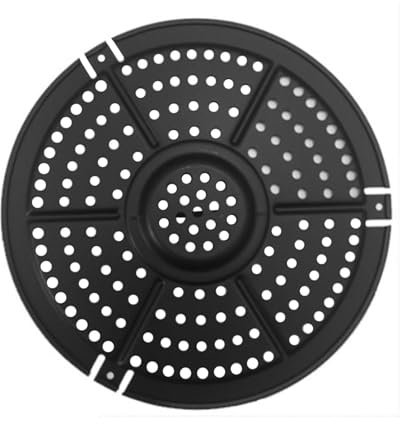 Placa para Freidora de Aire - Bandeja de Parrilla de Repuesto | Placa Redonda de Acero Al Carbono para Verduras, Rejilla Antiadherente