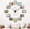 Luming Cornici Foto Multiple da Parete Cornice 10x15 13x18 - Orologio da Parete Grande Wall Clock - Portafoto da Parete Multiplo Cornice Foto Decorazioni da Parete Orologio da Parete Moderno