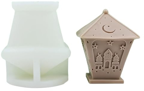 3D silikon ramadans formar tvålgjutning formar handgjorda hartsformar för Eid-dekorationer