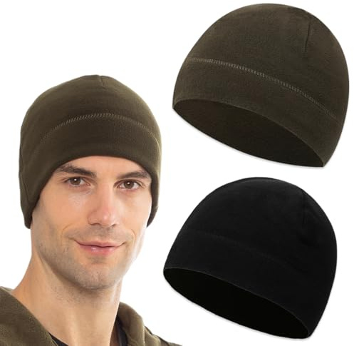 LONZIKP 2 Pezzi Berretto Donna, Multifunzione, Cotone Traspirante e Leggero, Cuffia Sottocasco Moto Estivo, Cappellino Running Uomo, Bandana Estiva, Copricapo per la Notte, Casco Bici