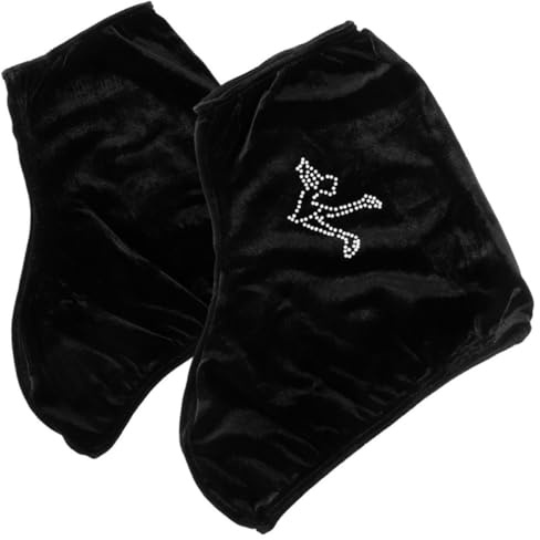DIYEAH Copriscarpe Extra Nero e i Poliestere Ghiaccio Pattini per Mantenere Supporto Proteggere Puliti Durante Pattinaggio sul