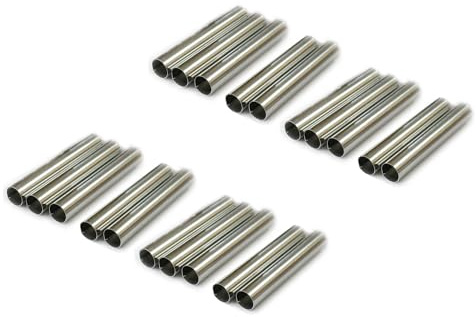 rukauf kleine Schaumrollen-Formen 20er Set (8 cm x 1,3cm) Traditionelle Backform Schillerlockenform Gerade Röhrchen Spritztüllen Sahnerollen
