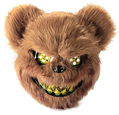 UNOLIGA Maschera di Halloween Spaventosa, Maschera da Orso Paurosa, Maschera Animale Horror per Adulto Bambino, Maschera Divertente per Halloween Carnevale Festa in Costume Cosplay Mascherata