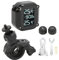 Sistema di monitoraggio della pressione dei pneumatici TPMS per moto Sistema di monitoraggio della pressione dei pneumatici per moto con 2 sensori Schermo LCD di ricarica USB IP67 TPMS impermeabile