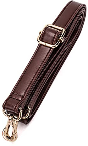Wisafory Schultergurt Verstellbare Tragegurt PU-Leder Taschengurt Ersatz Trageriemen Umhängegurt Schulterriemen Taschen Strap Damen Handtaschen Schultertasche Riemen Zubehör Dunkelbraun