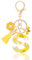MWOOT Letter Keychain Initiale Schlüsselanhänger Buchstabe S,Alphabet Harz Blume Key Chain mit Gänseblümchen Biene Quaste Anhänger Handtasche Geldbörse Charm,Gelb Blütenblatt Keyring für Frauen(S)