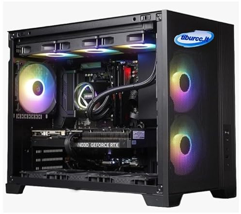Tiburcc Computer Gaming PC doppia camera 6xFan - R7 7800X3D - RTX 5070Ti 16GB - 32GB DDR5-1TB NVMe - WIFI Bluetooth