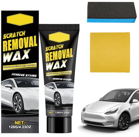 Autopolitur Kratzer Entfernen, Auto Politur Set, Kratzer Entferner Auto Poliermaschine Auto mit Schwamm, 120ml Lack Reparatur Polieren Paste für Entfernung Kleiner Kratzer Polierset (1pcs)