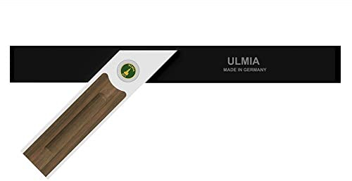Ulmia 503 Präzisions Gehrmaß Alu-Line (Anreißen, Messen von festen Winkeln 45/135°, Nussbaum Holzeinlage, Griffhohlkehlen, 350 mm)
