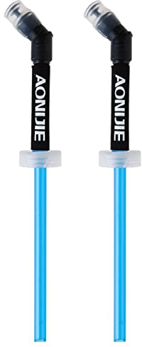 TRIWONDER Cannucce per Borraccia Morbida da Running,Tubo Borraccia per Trail Corsa Bici Palestra Hiking Trekking (#01 Solo 2 cannucce)