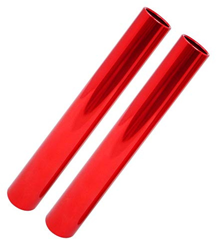 HONBAY 2PCS Aluminum Relay Batons Running Batons Track and Field Relay Batons for for Race Running and Outdoor Sports
