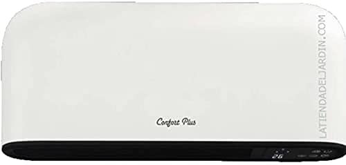 Calefactor cerámico de pared split WIFI. Conexión inalámbrica mediante APP. Especial para baño. Dos niveles calor: 1000-2000W. Termostato digital 10ºC a 35ºC. Mando a distancia