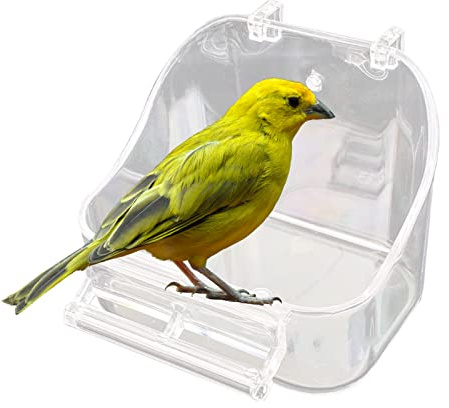 Vogelbad für Käfig,1 Stück Multifunktional Vogel Badewanne, Hängender Papagei Badewanne Dusche Vogelkäfig Zubehör für Kleine Vögel Kanarische Wellensittiche Papageien Nymphensittich Lovebird Hamster