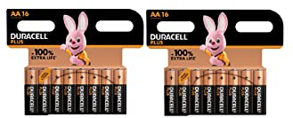 32X Duracell AA Plus Alcalina (2 Blister Da 16 Batterie) 32 Pile Stilo