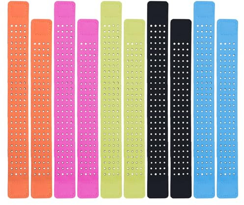 YWNYT 10pcs Replacement Heart Rate Monitor Armband, 28/33cm 5 Colors Adjustable Soft Replacement Armband Strap Health Fitness Tracker Bands