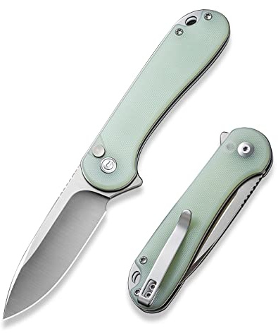 CIVIVI Elementum II Folding Pocket Knife with 7.51CM Nitro-V Blade & Natural G-10 Handle, Outdoor Knife with Clip (C18062P-2)