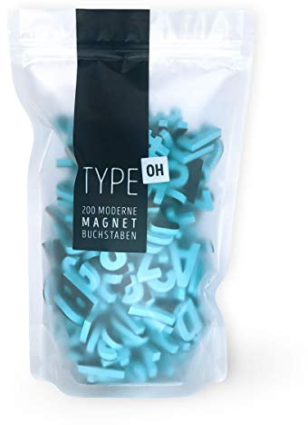 220 Magnetische Buchstaben & Zahlen (Hellblau)