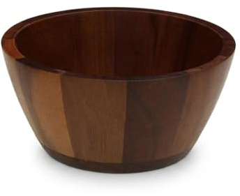 Generico Svuotatasche in Legno di Acacia – Portaoggetti da Ingresso per Chiavi, Monete e Gioielli – Organizer Decorativo Naturale (Rotonda)