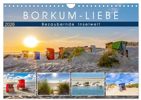 BORKUM-LIEBE (Wandkalender 2026 DIN A4 quer), CALVENDO Monatskalender: Landschaftlich bezaubernde Inselwelt (CALVENDO Natur)