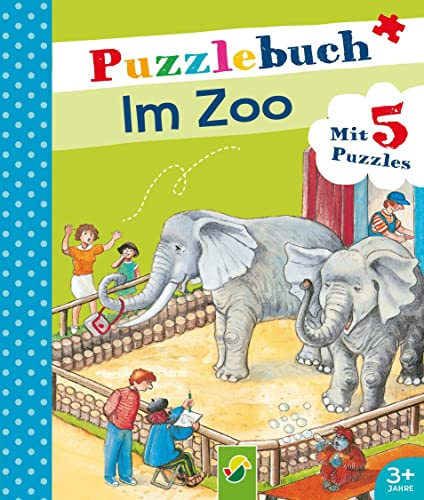 Puzzlebuch Im Zoo für Kinder ab 3 Jahren: Mit 5 Puzzles mit je 6 Teilen
