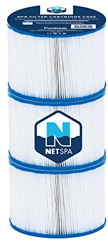 N NETSPA - SP-N1407535 - Lot de 3 Cartouches de Filtration pour Spa - pour Purifier et Maintenir la Qualité de l'Eau du Spa - Compatible avec les Modèles à Partir de 2017 - Ø 10.4 cm x H 8cm -150 plis