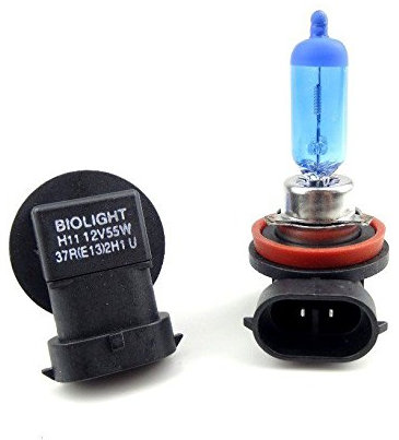 2x H11 55W 6000K 12V PGJ19-2 E13 HALOGEN LAMPEN XENON EFFEKT SUPER WHITE JURMANN ORIGINAL