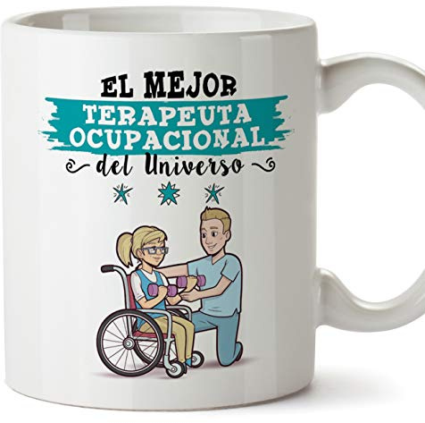 MUGFFINS Terapeuta Ocupacional Tazas Originales de café y Desayuno para Regalar a Trabajadores Profesionales - Esta Taza Pertenece al Mejor Terapeuta Ocupacional del Universo - Cerámica 350 ml