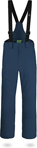 normani Outdoor Sports Herren Winter Softshellhose gefüttert mit abnehmbaren Hosenträgern und 4-Wege-Funktionsstretch (S-4XL) Farbe Navy Größe L/52
