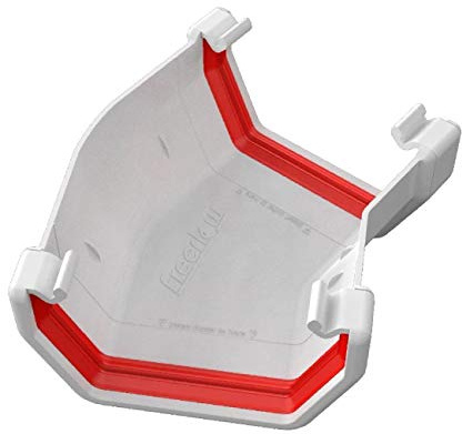 White Square Gutter 150 Degree Angle Joint, Freeflow 114mm Rain Water Systems
