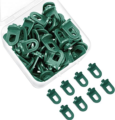 Twist Clips Plastic Fixing Clips Packaged in a Clear Box for Aluminium Greenhouse Insulation Netting Shading (50)