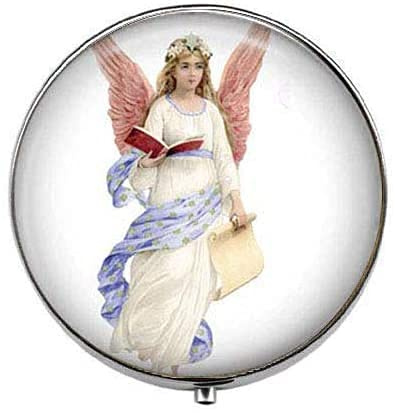 Christmas Angel Boîte à pilules en verre avec photo d'art