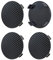 Set 4 Stück x 75mm Nabenkappen Radkappen Kappen Felgenkappen (Carbon Schwarz, 75mm SCHWARZ)