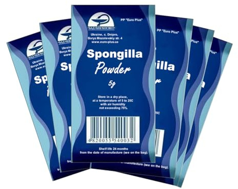Euro Plus 6 st. x 5 gr Euro+ Spongilla Powder kosmetisk mask ingridient