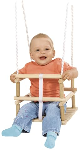 Eichhorn - Outdoor Gitterschaukel - höhenverstellbar 140-210cm - TÜV/GS geprüft - bis 20 kg belastbar, Birkenholz