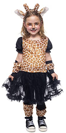 Rubies Costume Giraffa Tutu per ragazze, vestito con tutu e coda, diadema, guanti, scaldamuscoli e collant, originale, ideale per Halloween, Natale, carnevale e compleanno.