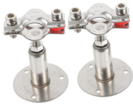 Angoily Edelstahl Gasschlauchklemme 2 Stück Verstellbar Rohrhalter Ø32-34mm Korrosionsbeständige Gas Befestigungsclips Für Haushalt Auto Boot