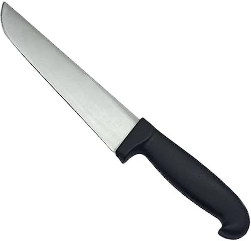 Coltello francese professionale manico atossico antiscivolo gommato da carne bistecca lama liscia acciaio inox (Coltello francese 21,5 cm)