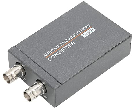 Convertidor AHD TVI CVI CVBS a HDMI, FHD 720P/1080P/3MP/4MP/5MP/8MP BNC a HDMI Adaptador de vídeo para Monitor HDTV DVR, Convierte señal de vídeo TVI CVI AHD CVBS a HDMI