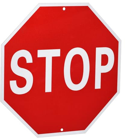 sourcing map Stop Sign 12 x 12 Warning Reflective Aluminum Signs for Street Traffic, Octagon Rust Free Sign